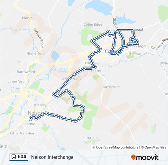 60A Bus Line Map