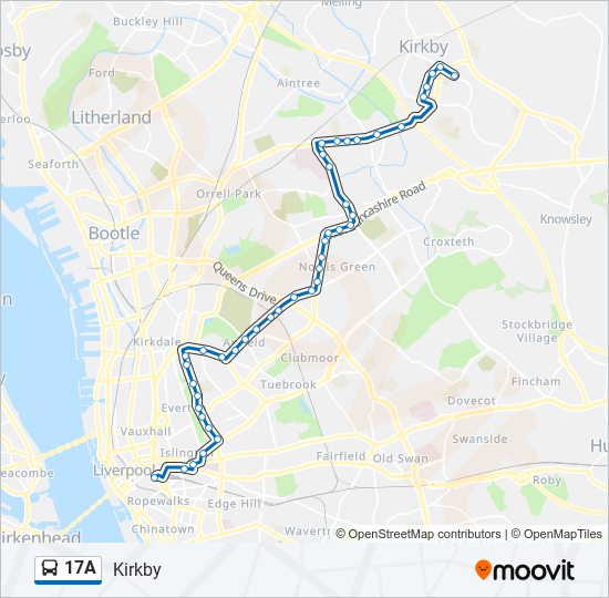 17a Route: Schedules, Stops & Maps - Kirkby (Updated)