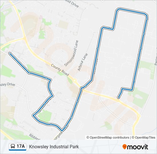 17a Route: Schedules, Stops & Maps - Knowsley Industrial Park (Updated)