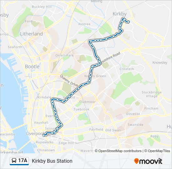 17A Bus Line Map