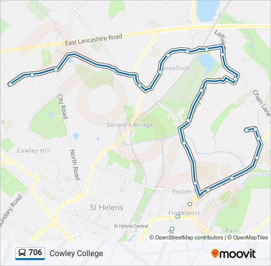 706 Bus Line Map
