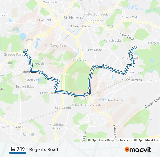 719 Bus Line Map