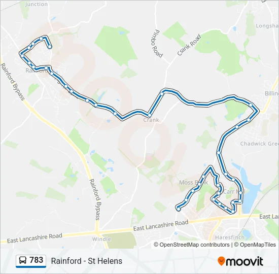 783 Bus Line Map