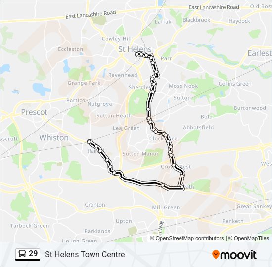 29 Bus Line Map