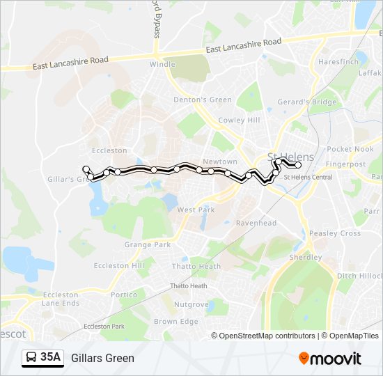 35A Bus Line Map