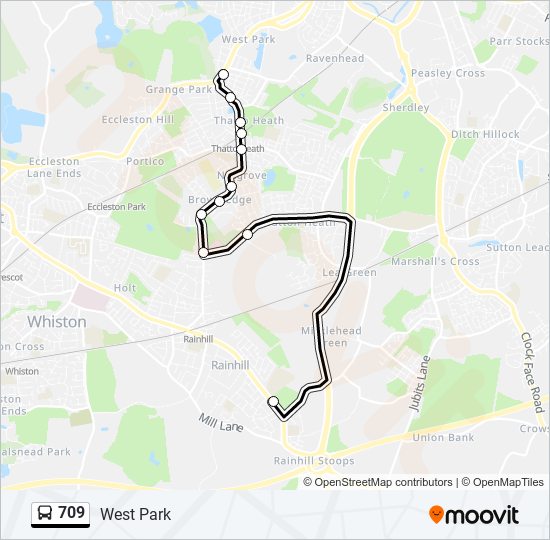 709 Route: Schedules, Stops & Maps - West Park (Updated)