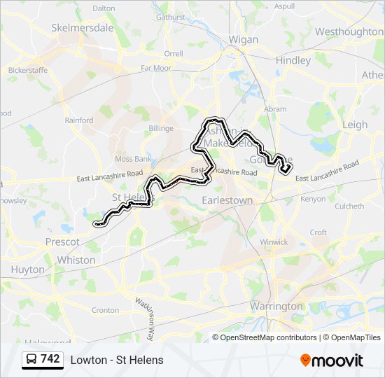 742 Bus Line Map