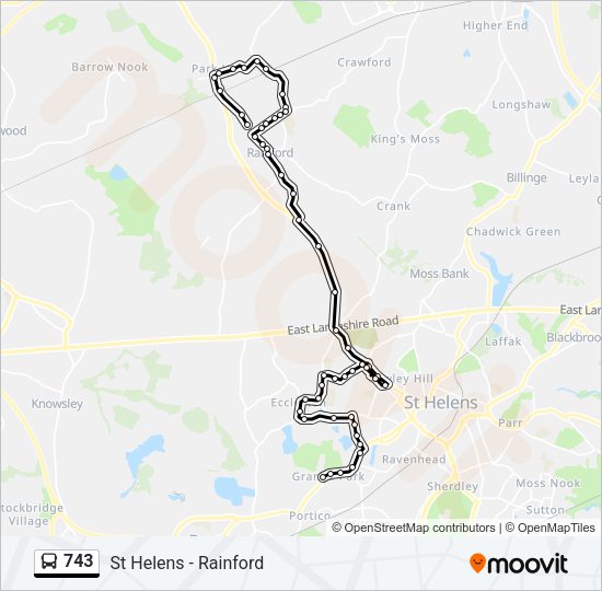 743 Bus Line Map
