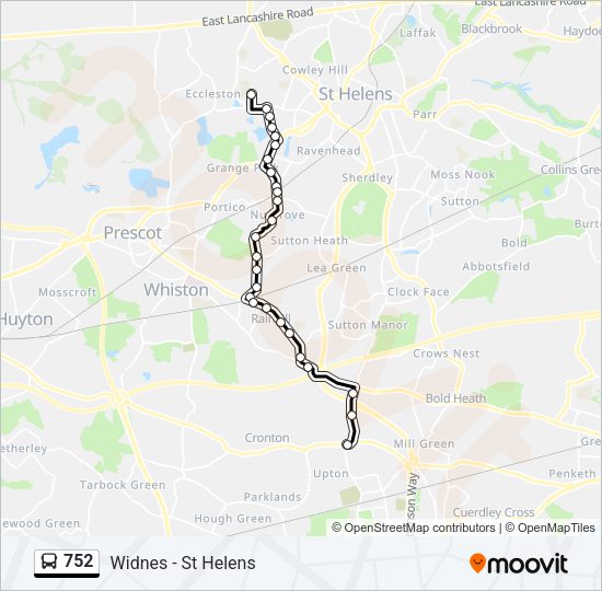 752 Bus Line Map