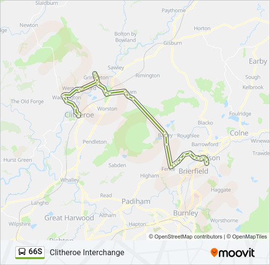 66S Bus Line Map
