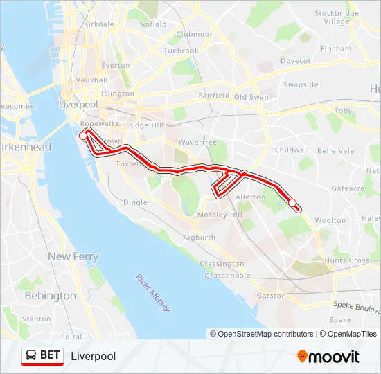 BET Bus Line Map