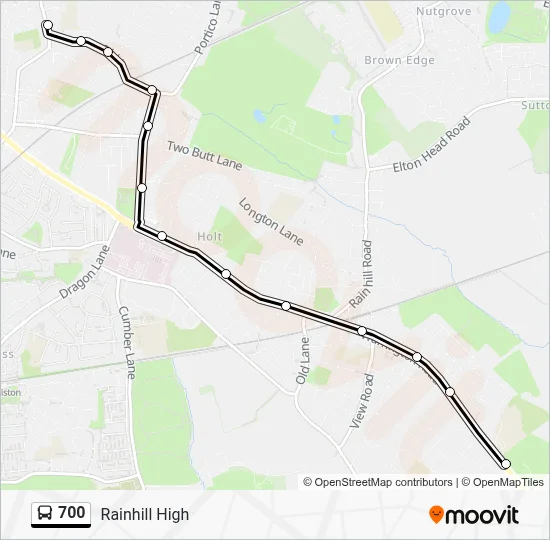 700 Route: Schedules, Stops & Maps - Rainhill High (Updated)