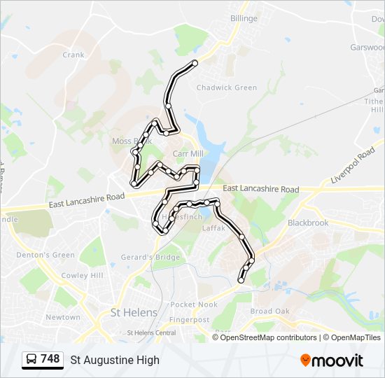 748 Bus Line Map