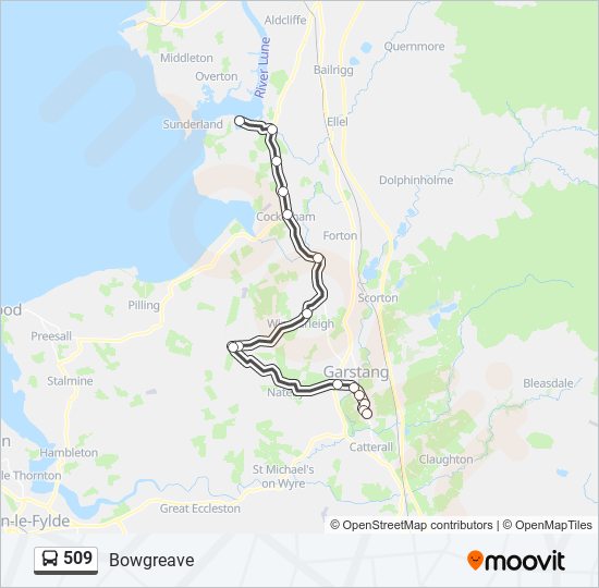 509 Route Schedules Stops Maps Bowgreave Updated 509-route-schedules-stops-maps-bowgreave-updated