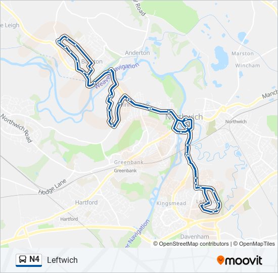 n4 Route Schedules, Stops & Maps Leftwich (Updated)