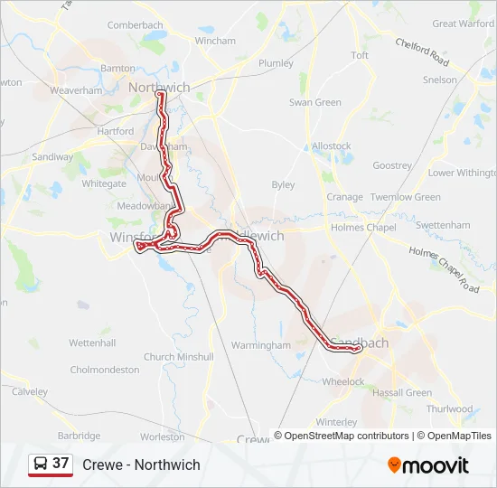 37 Bus Line Map