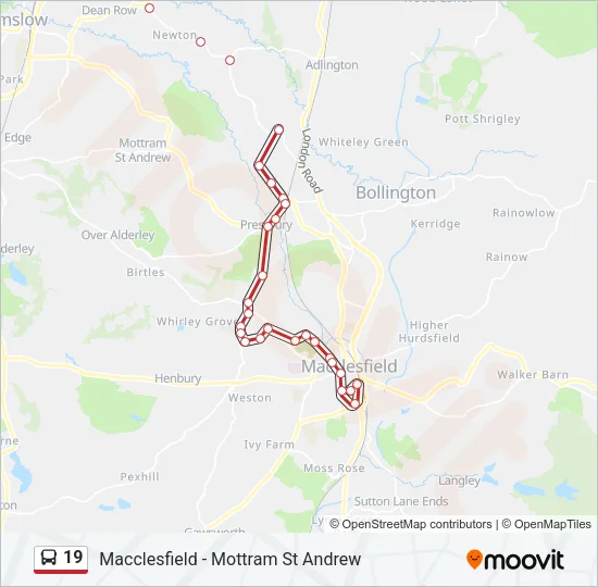 19 Bus Line Map