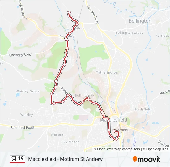 19 Bus Line Map