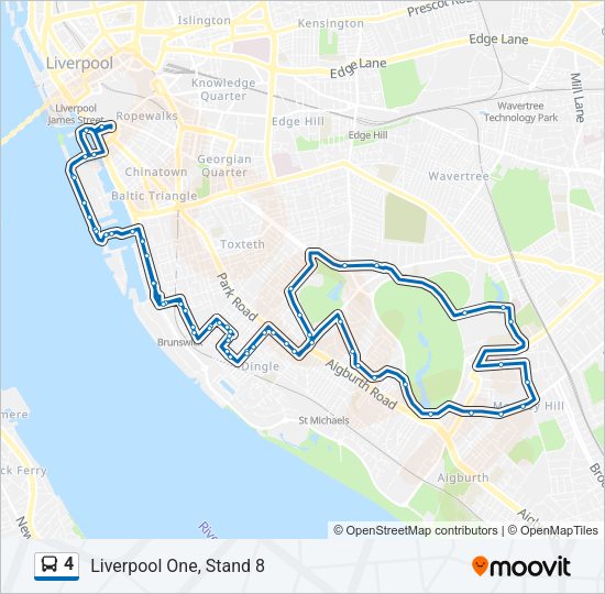 4 Bus Line Map