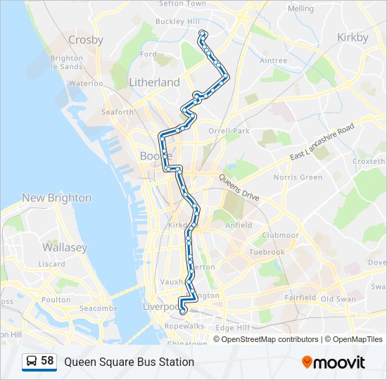 58 Bus Line Map