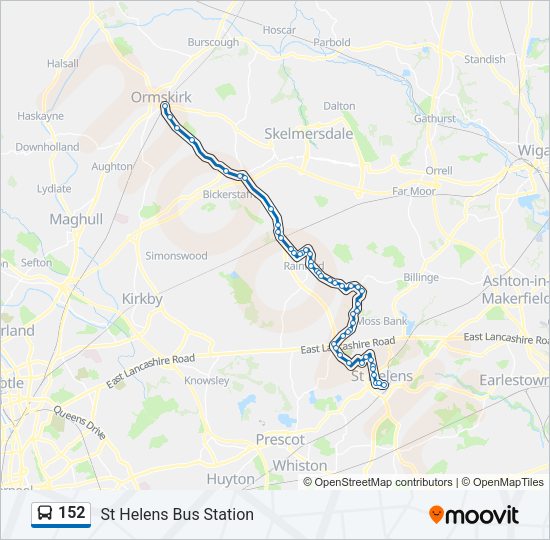 152 Bus Line Map
