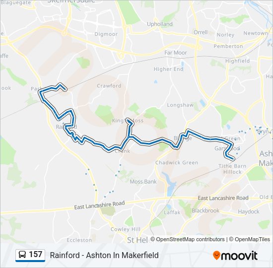 157 Bus Line Map