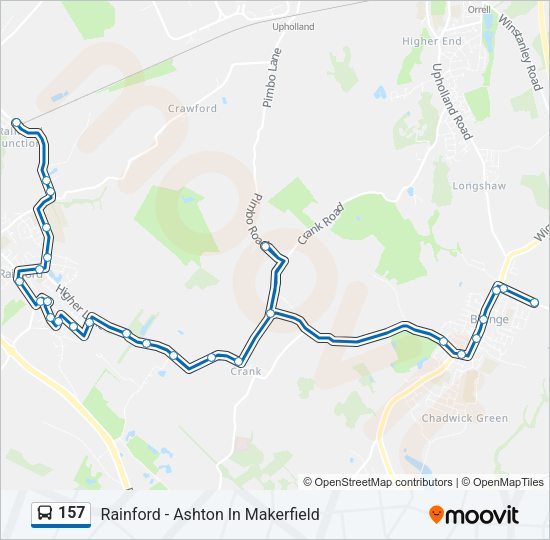157 Bus Line Map