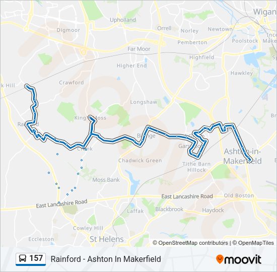 157 Bus Line Map