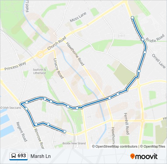 693 Bus Line Map