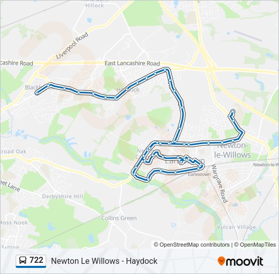 722 bus Line Map