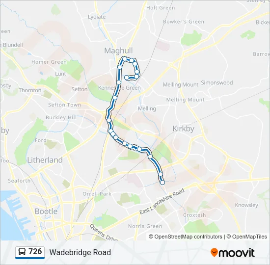 726 Bus Line Map