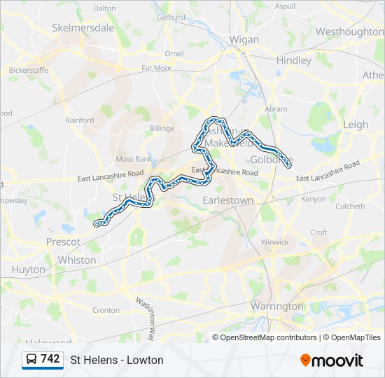 742 bus Line Map