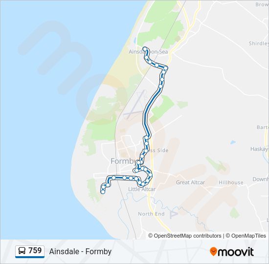 759 Bus Line Map