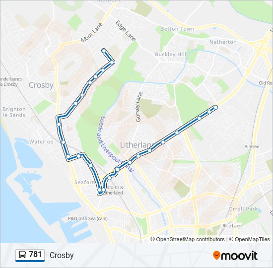 781 Bus Line Map