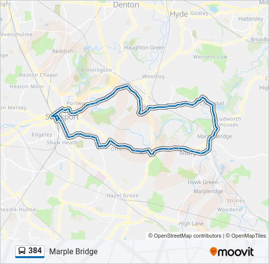 384 bus Line Map