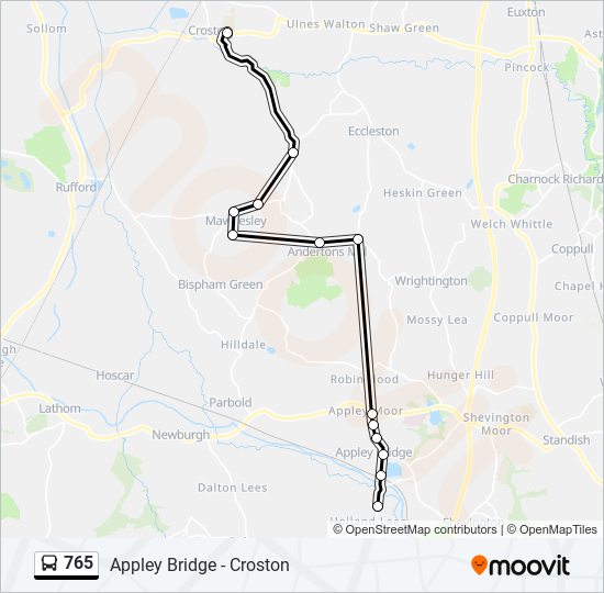 765 Route Schedules, Stops & Maps Appley Bridge (Updated)