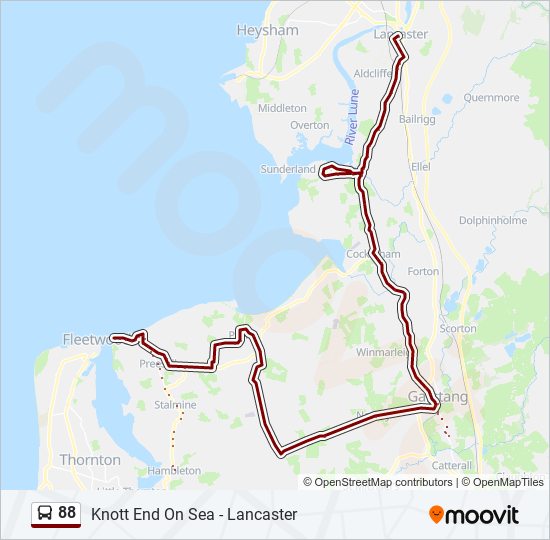 88 Route: Schedules, Stops & Maps - Lancaster City Centre (Updated)