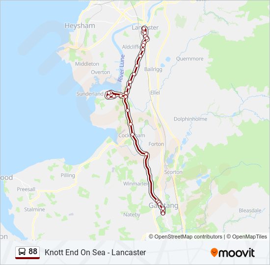 88 Route: Schedules, Stops & Maps - Garstang (Updated)