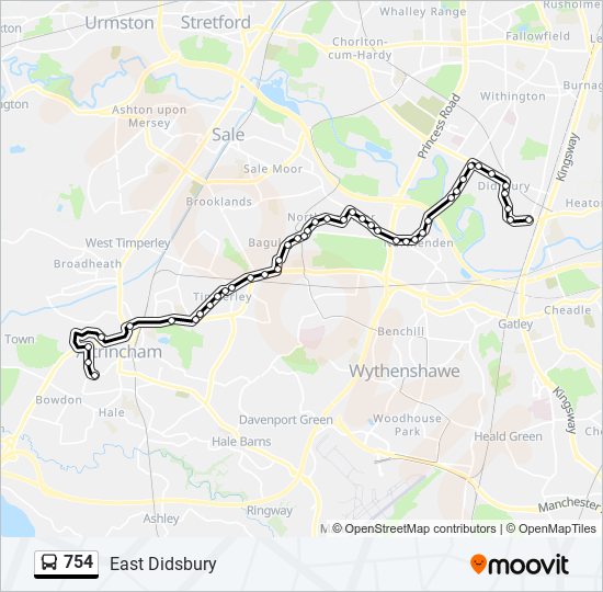 754 Bus Line Map