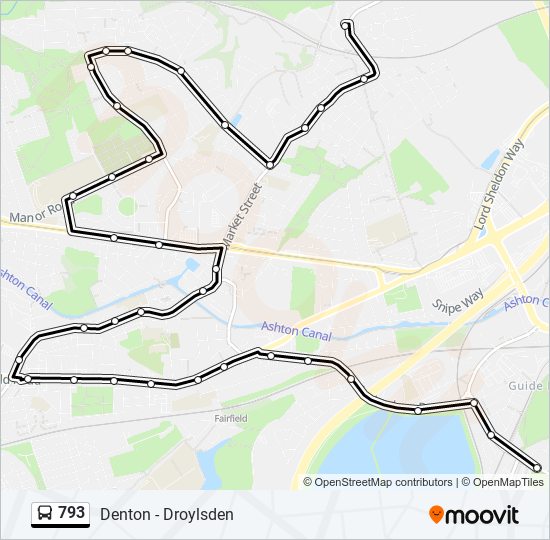 793 Bus Line Map