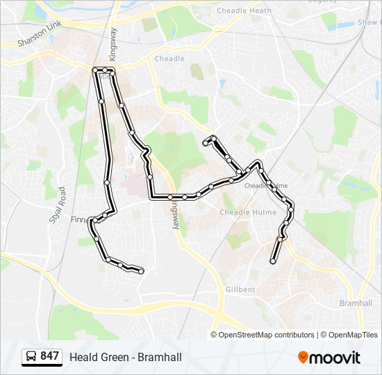 847 Bus Line Map