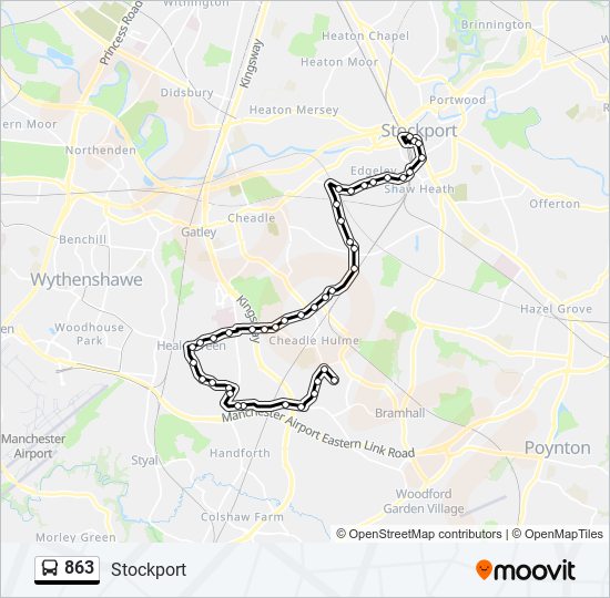 863 Bus Line Map