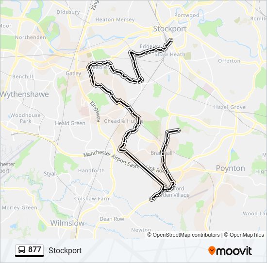 877 Bus Line Map