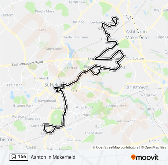 156 bus Line Map