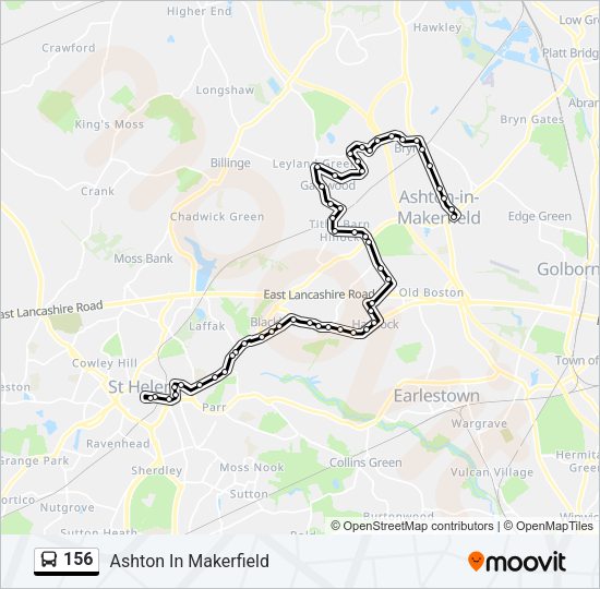 156 Bus Line Map