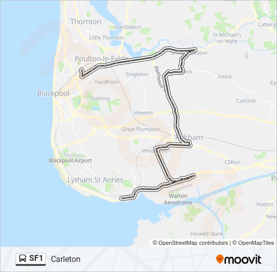 SF1 Bus Line Map