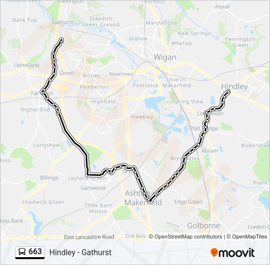 663 Bus Line Map