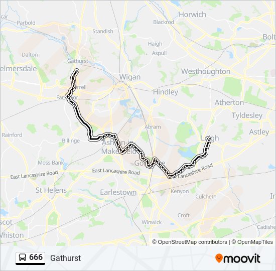 666 Route: Schedules, Stops & Maps - Gathurst (Updated)