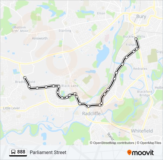 888 Bus Line Map