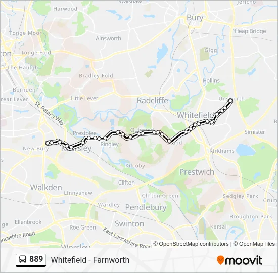889 Route: Schedules, Stops & Maps - Unsworth Medical Centre (Updated)